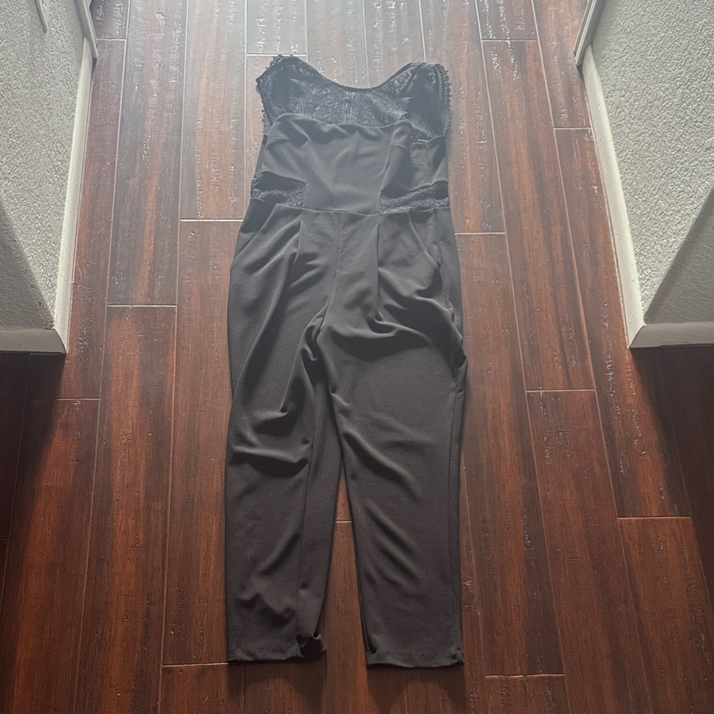 Express Black Lace Detail Jumpsuit. Worn once!